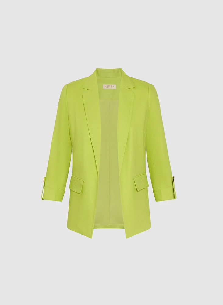 Linen-Blend Blazer