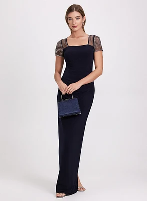 Beaded Column Dress
