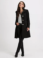 Long Button Detail Coat