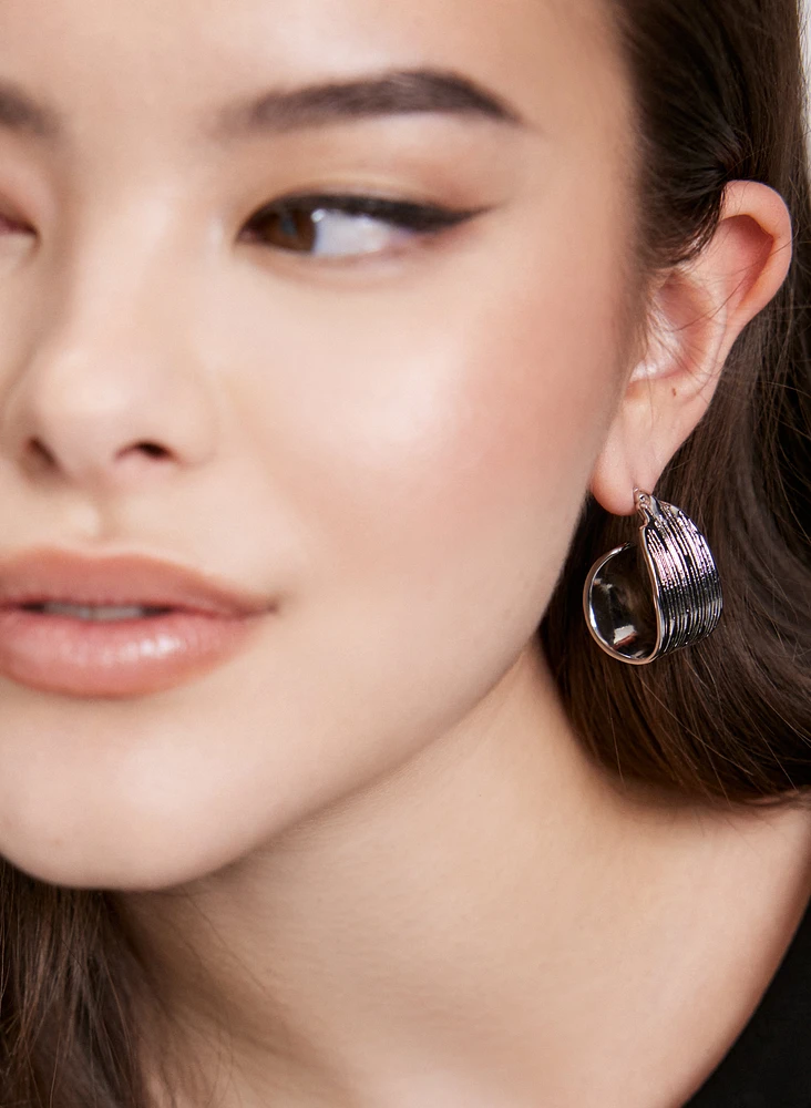 Textured Hoop Earrings