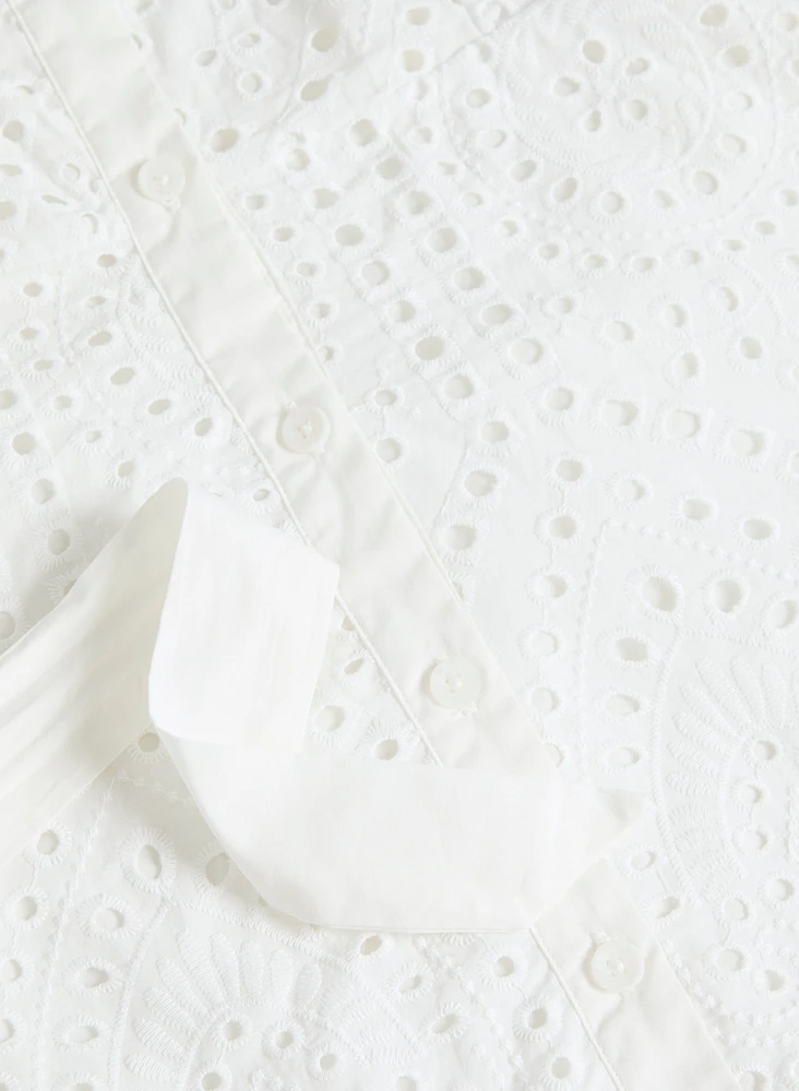 Eyelet Shirt-Dress