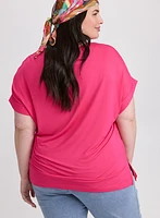 Satin Drop Shoulder Top