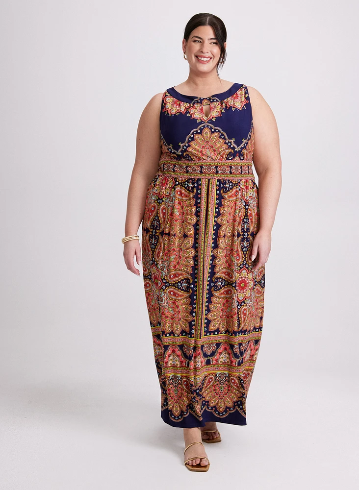 Paisley Print Maxi Dress