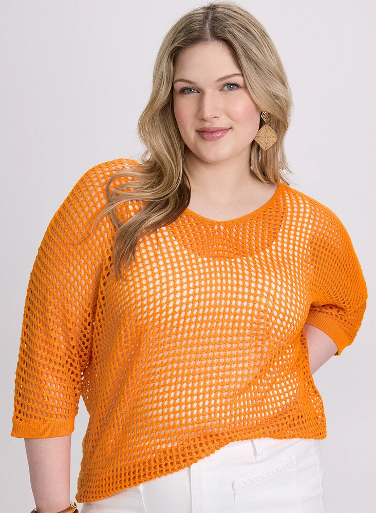 Open Knit Pullover