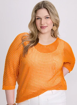 Open Knit Pullover