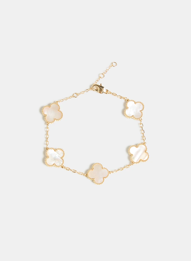 Bracelet à trèfles marbrés