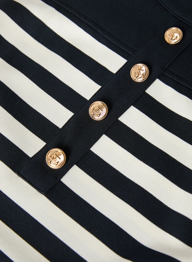 Striped A-Line Dress