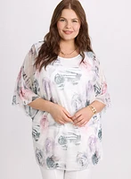 Floral Mesh Blouse