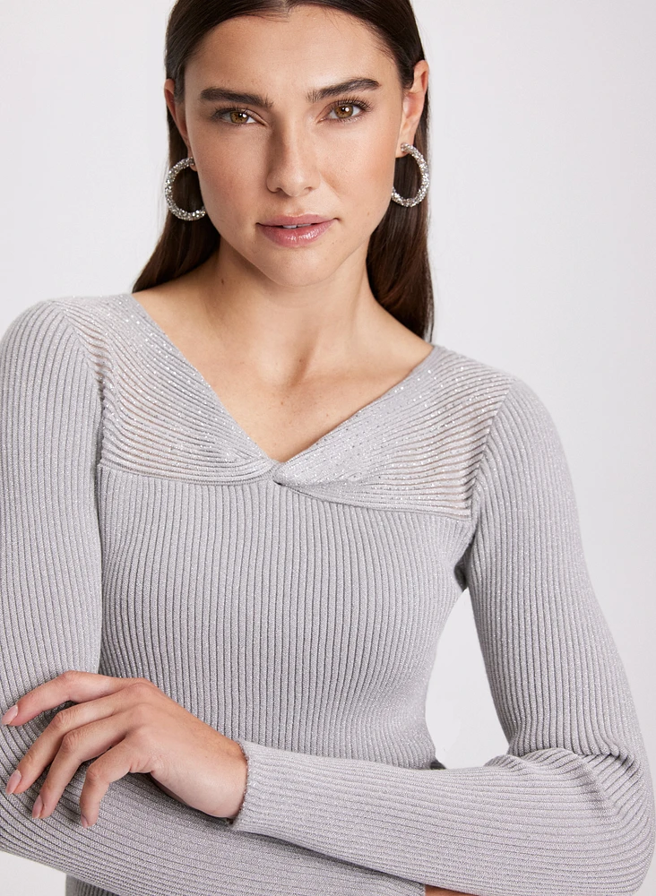 Metallic Knit Sweater