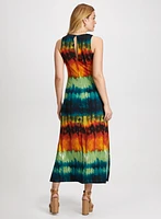Abstract Print Maxi Dress
