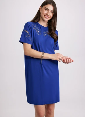 Embroidered T-Shirt Dress