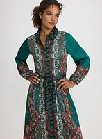 Paisley Long Sleeve Dress