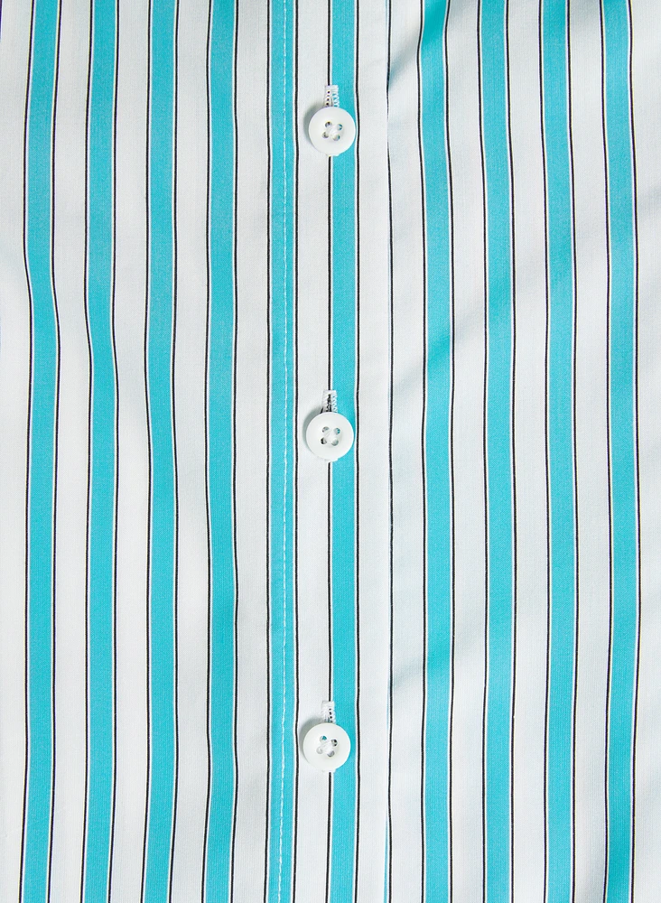 Striped Sleeveless Blouse