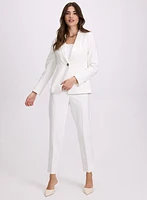 Single-Button Blazer & Emma Slim-Leg Pants