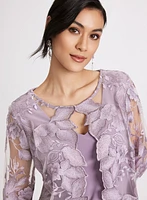 Floral Embroidered Illusion Dress