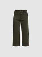 Wide-Leg Cropped Jeans