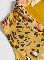 Blouse léopard à effet cravate