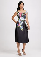 Floral Placement Print Dress