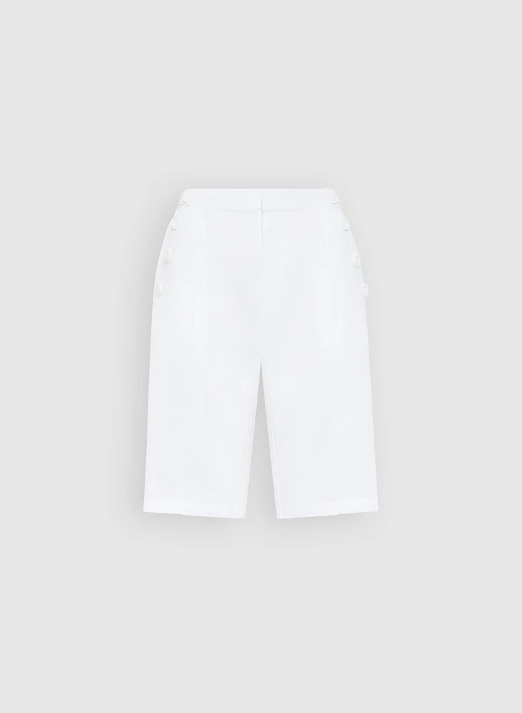 Linen-Blend Bermuda Shorts