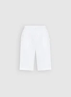 Linen-Blend Bermuda Shorts