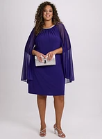 Jersey Dress & Chiffon Cape