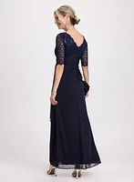 Lace Detail Evening Dress
