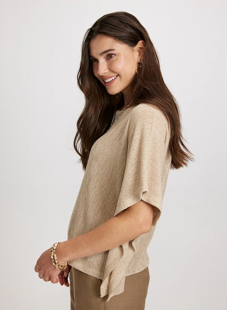 Flared Sleeve Knit Top