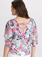 Mesh Abstract Blouse