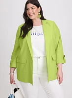 Linen-Blend Blazer