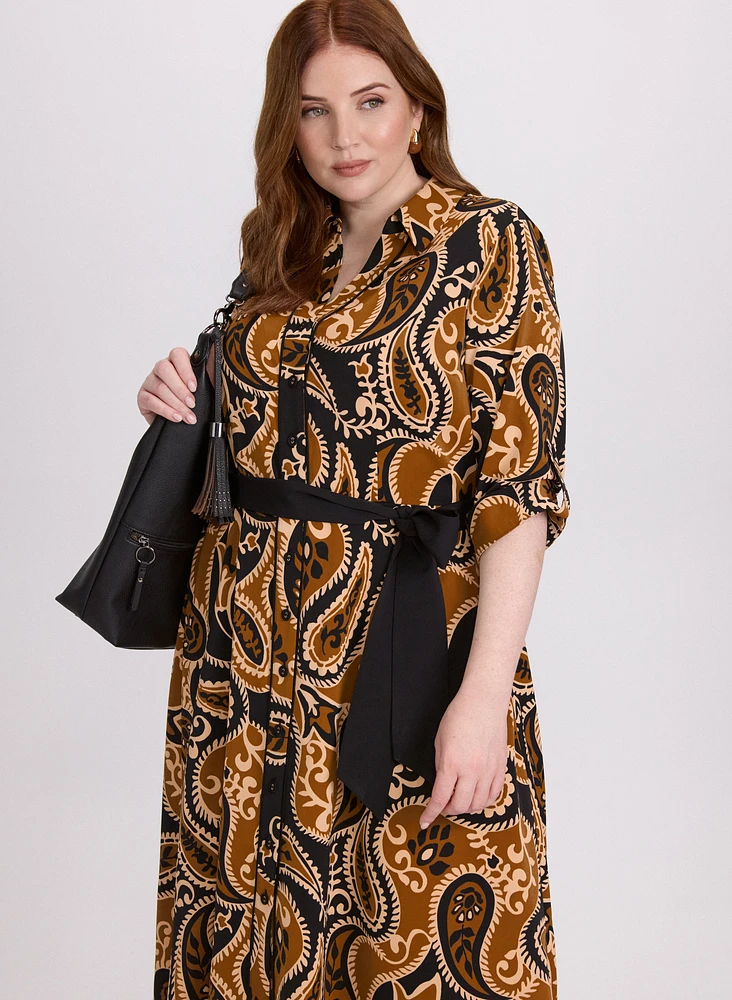 Paisley Shirt Dress
