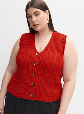 Melanie Lyne - Button Vest Cardigan