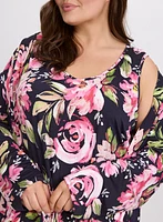 Floral Nightgown & Bathrobe Set