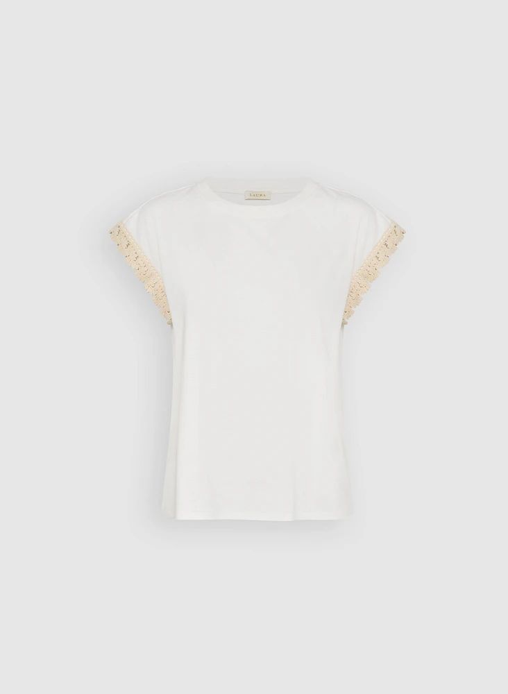Crochet Trim T-Shirt