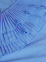Plissé Ruffle Sleeve Top