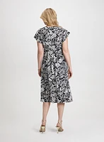 Crepe Flare Dress With Pockets