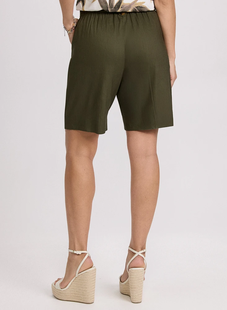 Stretch Linen Shorts