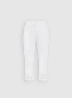 Perforated Denim Capris