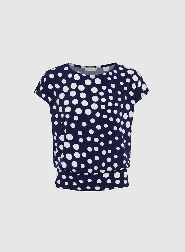 Polka Dot Print Top