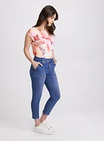 Patch Pocket Straight-Leg Jeans