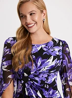 Floral Chiffon Flounce Dress