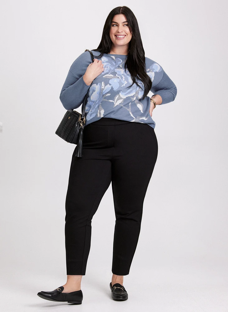 Pull à imprimé floral