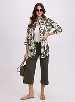 Blouse à motif feuilles