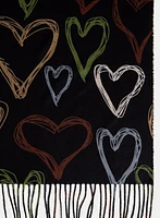 Reversible Heart Print Scarf
