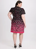 Cascade Heart Print Dress