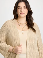 Open Stitch Tunic Cardigan