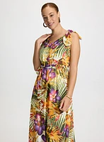 Tropical Print Maxi Dress