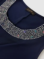 Rhinestone Embellished Dress & Jacket Set