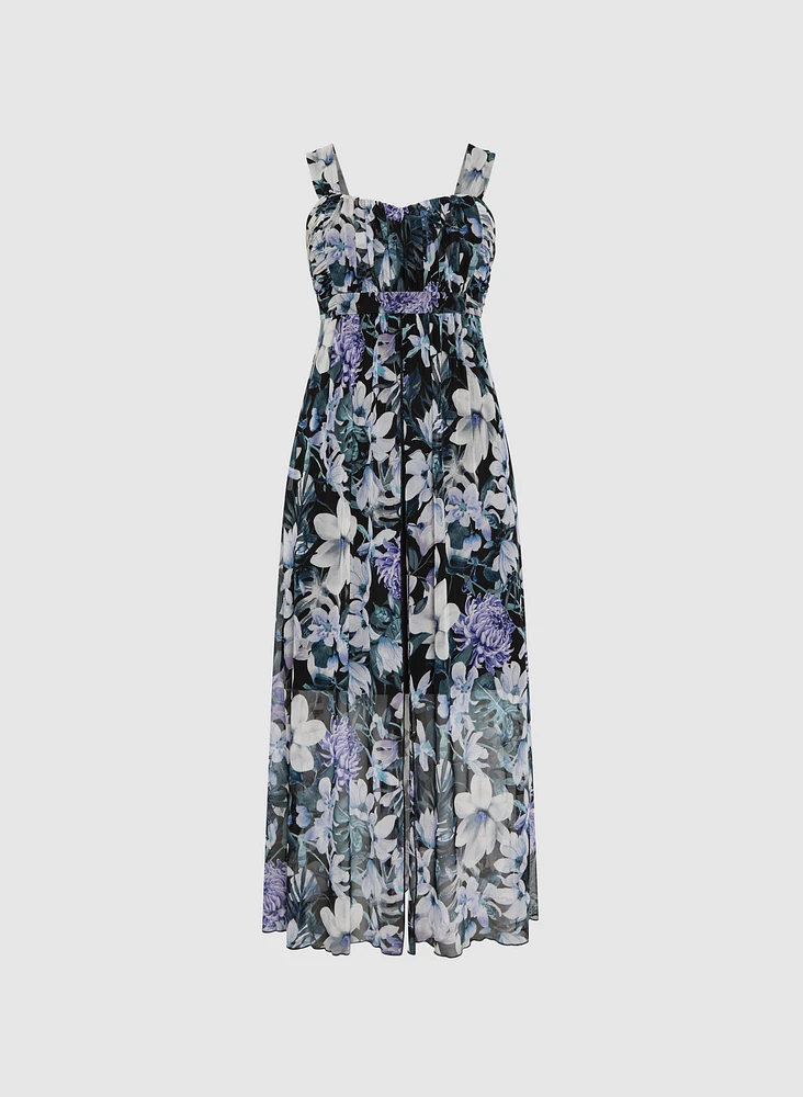 Floral Mesh Dress