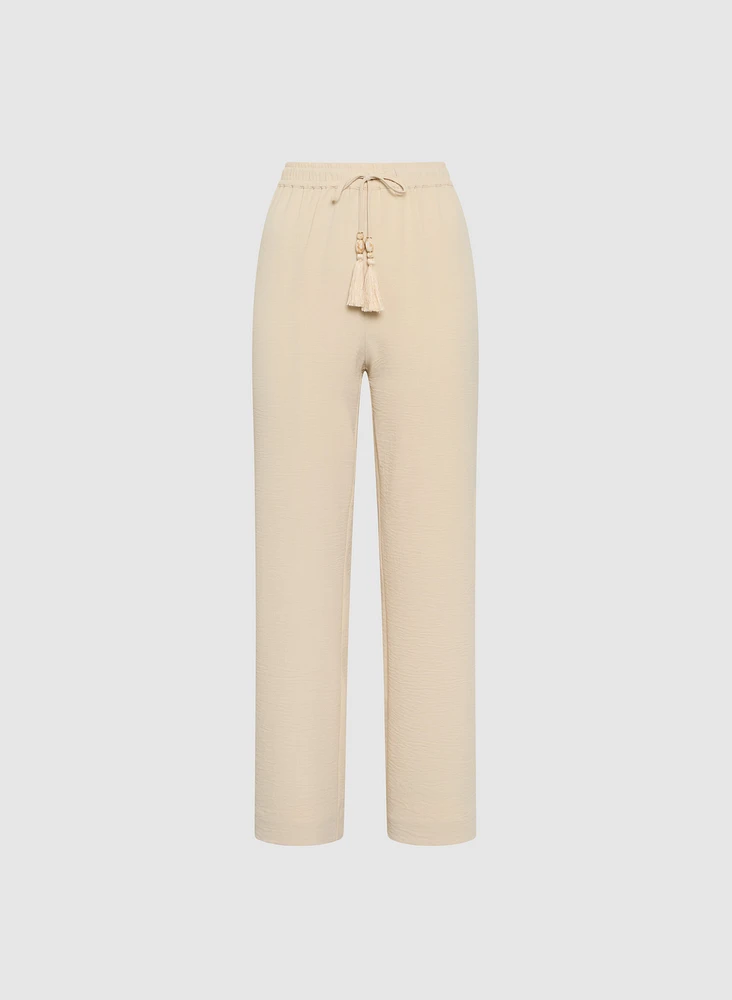 Olivia Crinkled Wide-Leg Pants