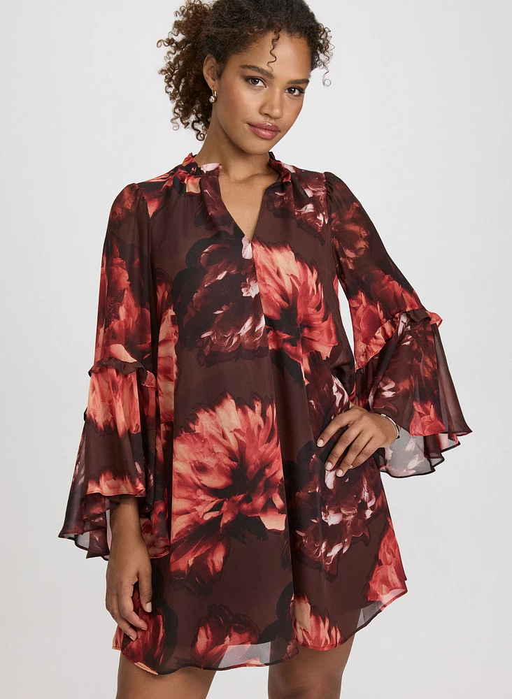 Floral Bell Sleeve Dress
